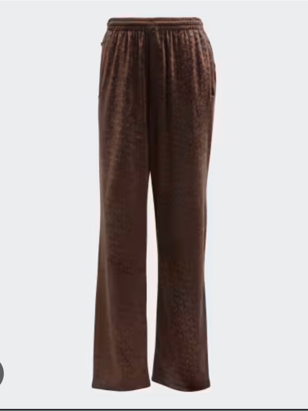 adidas Men's Brown Satin-Style Track Pants